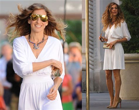 photos of sarah jessica parker filming sex and the city 2 in nyc popsugar celebrity