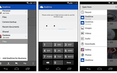 onedrive  android updated  merged business  personal account access togoogle
