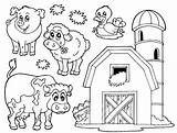 Animals Coloring Pages Farm Printable Animal Getcolorings Interesting Color sketch template
