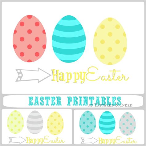 tattered  inked happy easter printables
