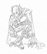 Grievous General Coloring Pages Printable Wars Star Lineart Library Clipart Getdrawings Clip Deviantart Popular sketch template