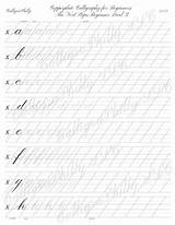 Copperplate Calligraphy Alphabet sketch template