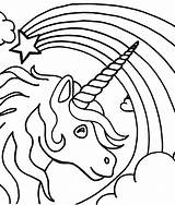 Unicorn Head Rainbow Coloring Printable Pages Categories sketch template
