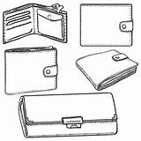 Wallets Sketch Wallet Illustration Vector Set Leather Clip Illustrations Royalty Similar Stock Preview sketch template