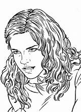 Coloring Hermione Granger sketch template