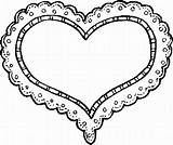 Coloring Heart Pages Lace Hearts sketch template
