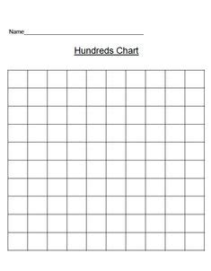 blank  chart printable blank  hundreds chart  calendar