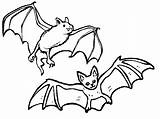 Halloween Coloring Bats Bat Printable Print Colorings sketch template