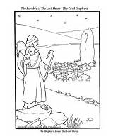 Sheep Lost Coloring Pages Parable Jesus Shepherd Bible Good Parables School Sunday Children La Printables Vbs Crafts Oveja Church Gif sketch template
