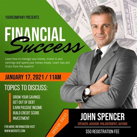financial seminar financial seminar conference poster business