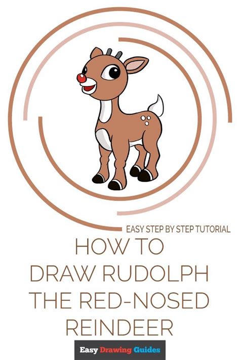 How To Draw Rudolph The Red Nosed Reindeer Easy Drawings