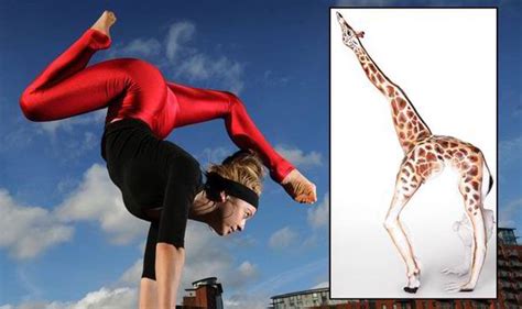 Is It A Girl Or A Giraffe Amazing Bendy Contortionist Shows Off Her