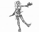 Quinn Harley Arkham Batman City Sketch Coloring Weapon Pages Fujiwara Yumiko sketch template