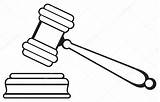 Gavel Judge Clipart Drawing Judges Vector Stock Mallet Silhouette Border Outline Isolated Background Illustration Clip Sql Head First Template Clipground sketch template