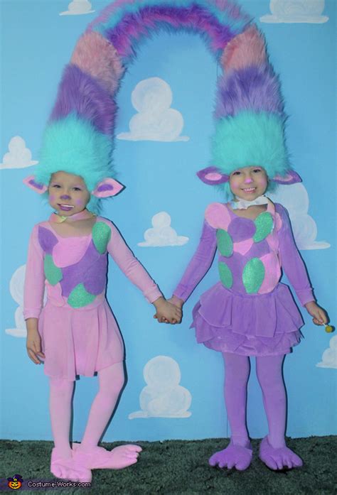 twin trolls satin chenille costume