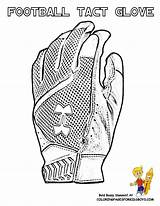 Football Coloring Gloves Pages Kids Glove Boys Real Yescoloring sketch template