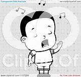 Singing Clipart Toddler Boy Cartoon Thoman Cory Outlined Coloring Vector Face Clip Clipground Clipartof sketch template