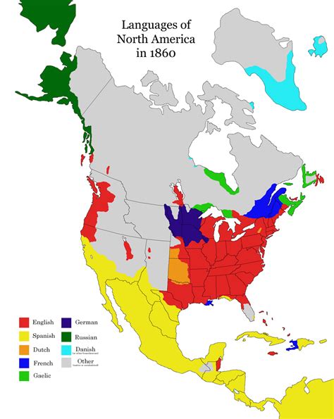 north america languages language map map historical maps