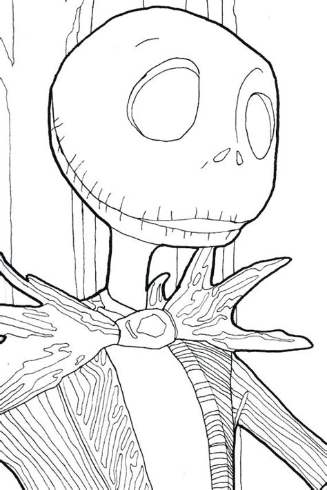 printable jack skellington coloring page