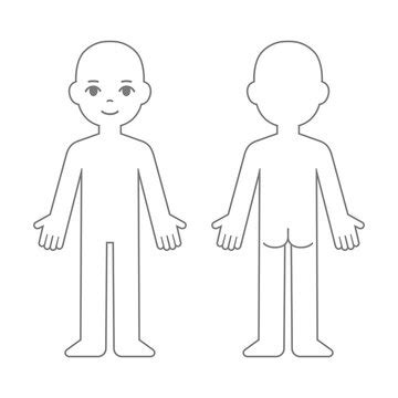 child body outline images browse  stock  vectors