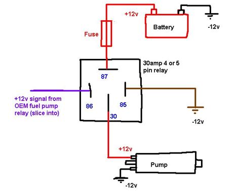 wire   relay   fuel pump wiring digital  schematic