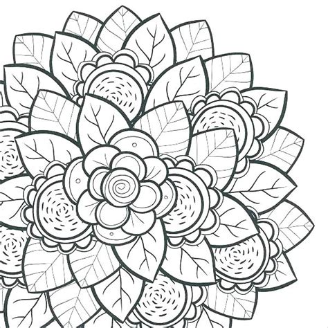 abstract flower coloring pages  getdrawings
