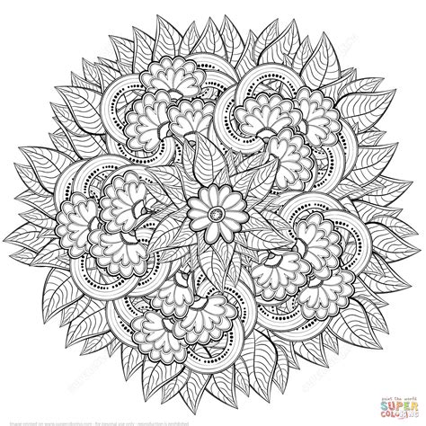 super coloring pages mandalas floral mandala coloring page