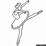 Ballet Coloring Ballerina Pages Dancer Allongé Allonge Thecolor Online sketch template