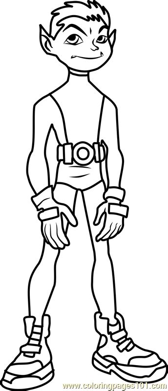beast boy coloring page  teen titans coloring pages