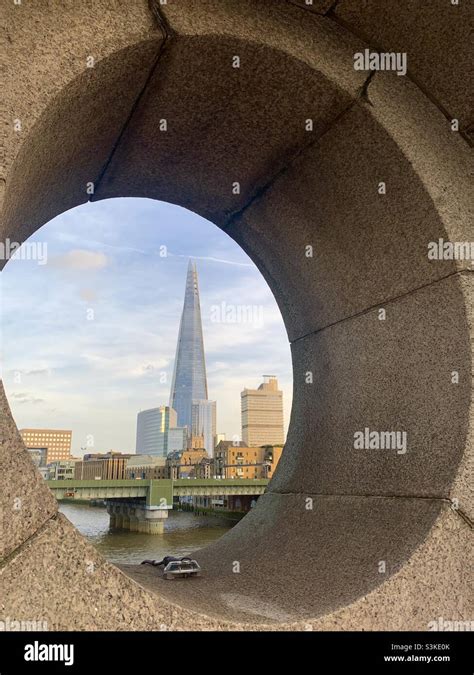 view   shard   circular opening stock photo alamy