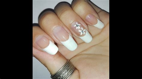 easy diy classic french manicure tutorial for long nails no tools nail art design rose pearl