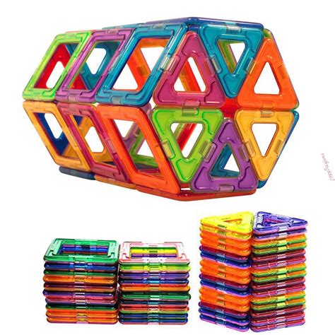 pcs  magnetic building blocks construction children educational block toys ebay
