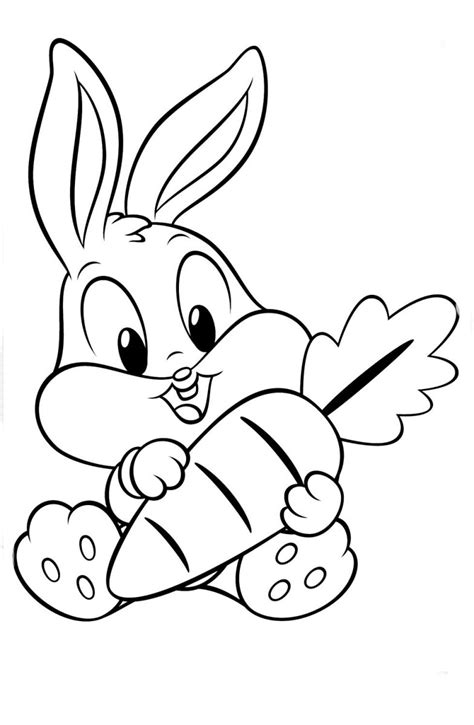 dibujos de bugs bunny bebe  colorear pintar  imprimir gratis
