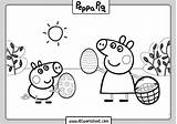 Peppa Pig Coloring Paques Suzy Pâques Malvorlagen sketch template