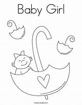 Coloring Baby Girl Pages Twisty Noodle sketch template