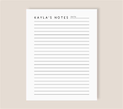 editable planner template notes editable printable instant
