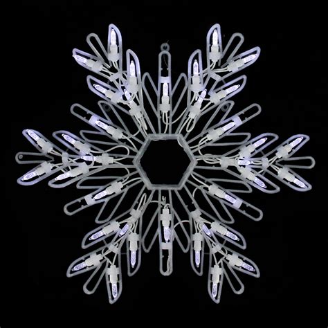 cool white led lighted snowflake christmas window silhouette decoration walmartcom