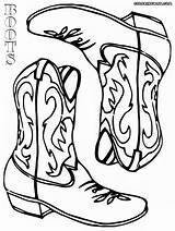 Cowboy Boots Coloring Pages Print sketch template