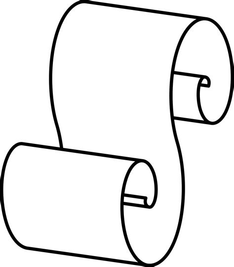 clipart scroll outline