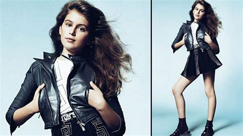 cindy crawford s daughter 10 makes modeling debut for versace fox news