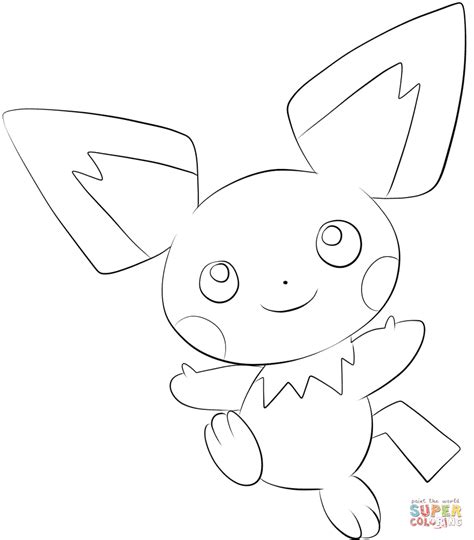 pichu coloring page  printable coloring pages