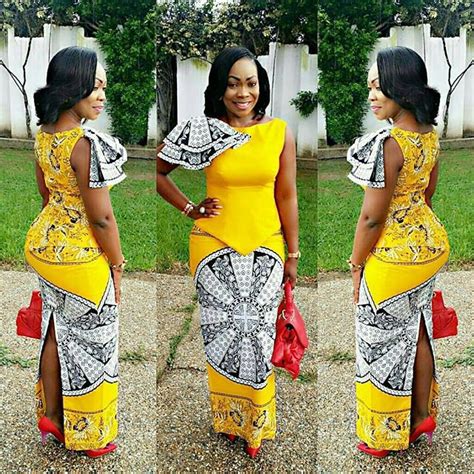 stylish yellow ankara skirt and blouse styles for ladies dezango