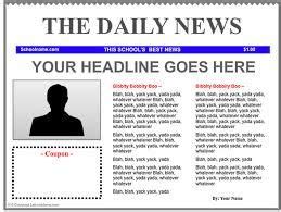 image result  newspaper templates  students newspaper template