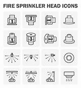 Sprinkler Fire Illustrations Head Icon Stock Sets sketch template