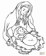 Coloring Mary Mother God Jesus Pages Popular sketch template