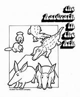 Aardvark Coloring Sheet Pages Color Animals Town sketch template