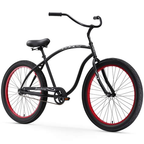 firmstrong chief  man single speed beach cruiser bicycle  inchxx large matte black