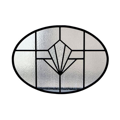 Plain Art Deco Stained Glass Panel From Period Home Style