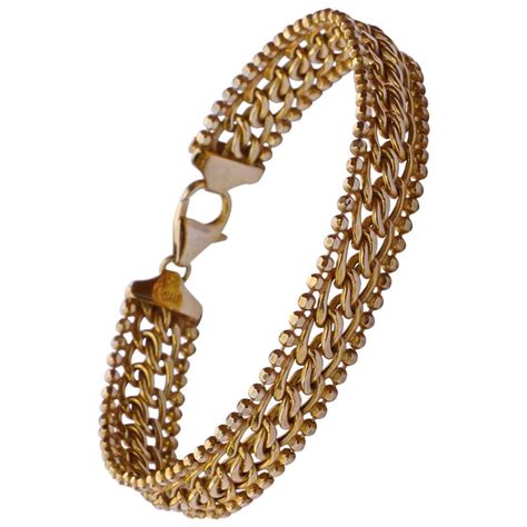 milor italian gold link bracelet  sale  stdibs