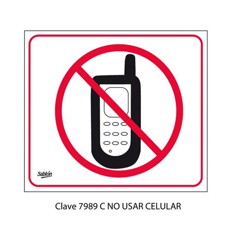 senales de prohibido el uso de celular sablon